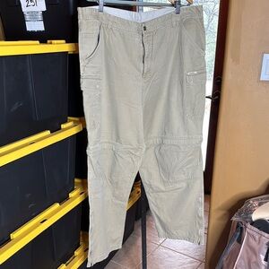 Gander Mountain Men's Tan Convertible Outdoor Cargo Pants Shorts Size 44 x 32